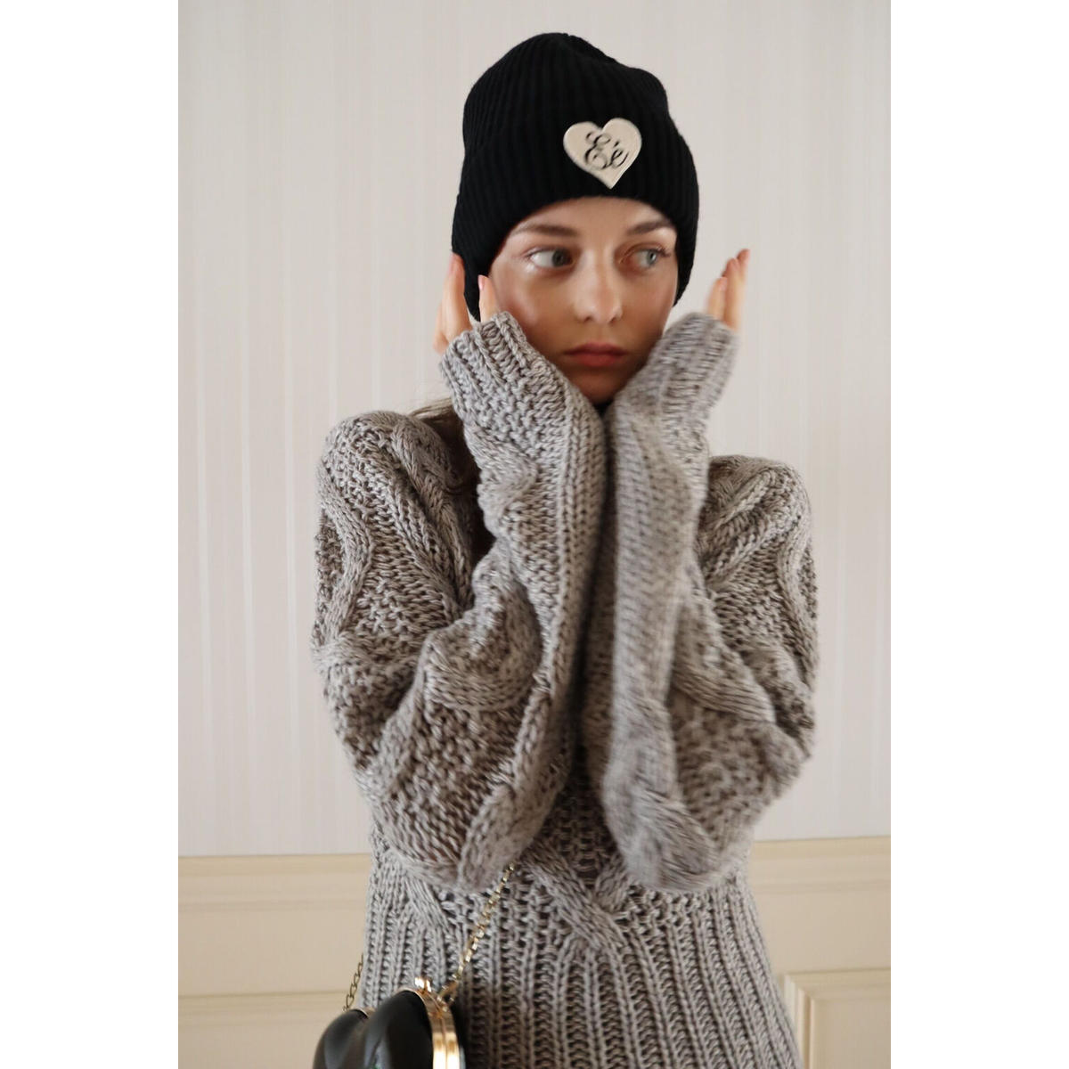 cable knit lady onepiece gray | épine
