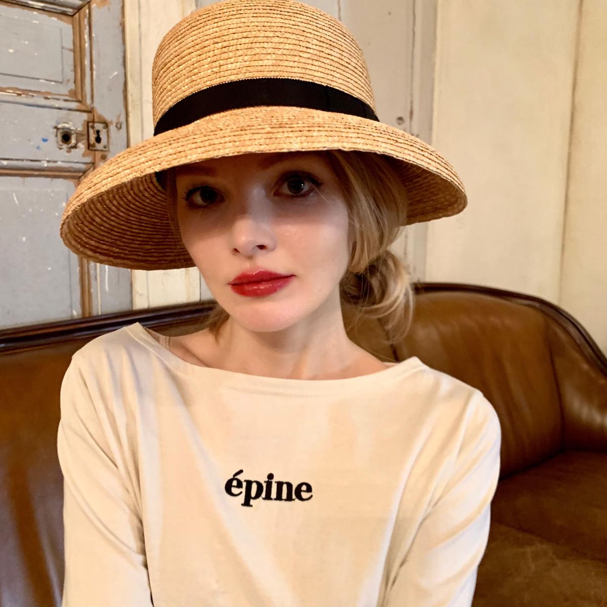 épine embroidery long tee ivory | épine