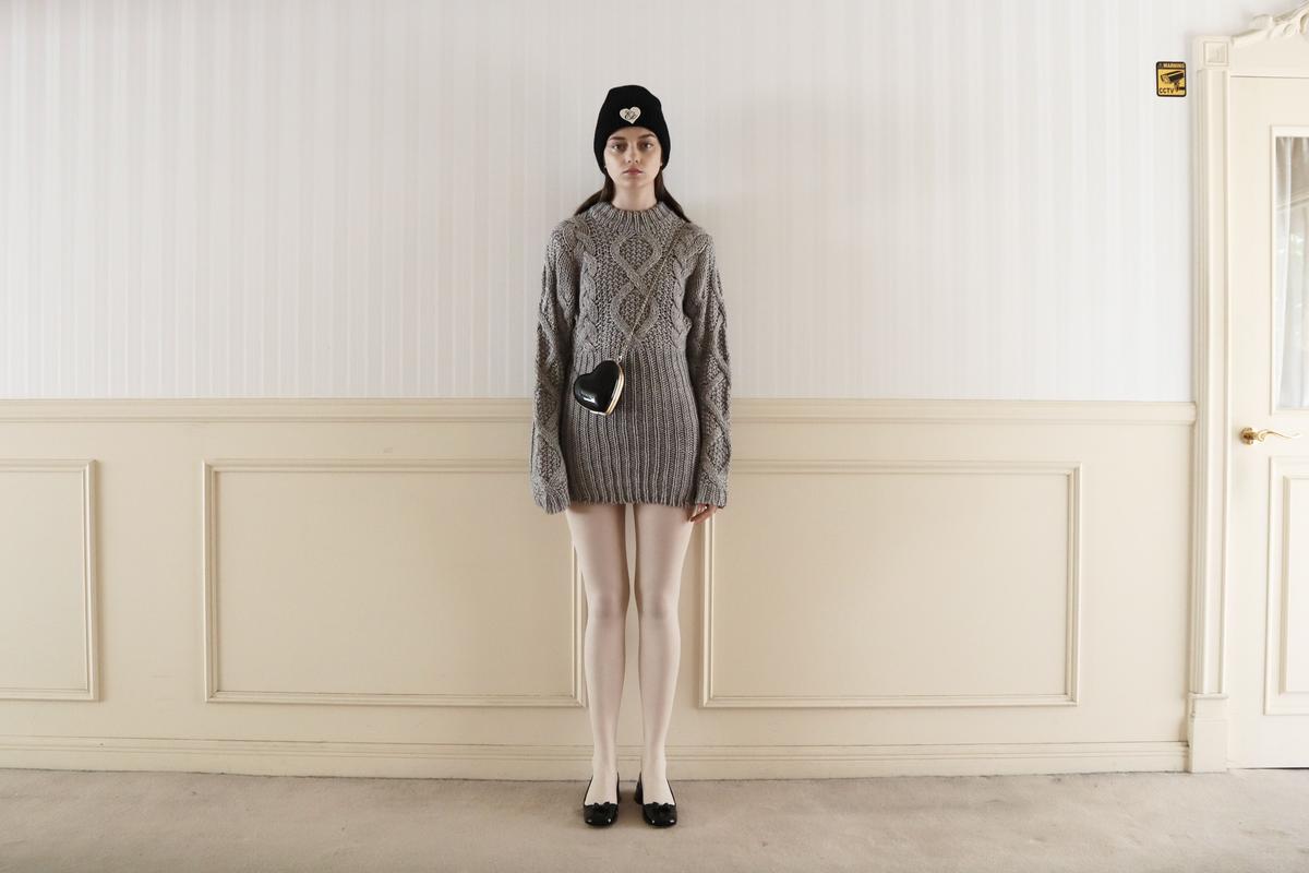 cable knit lady onepiece gray | épine