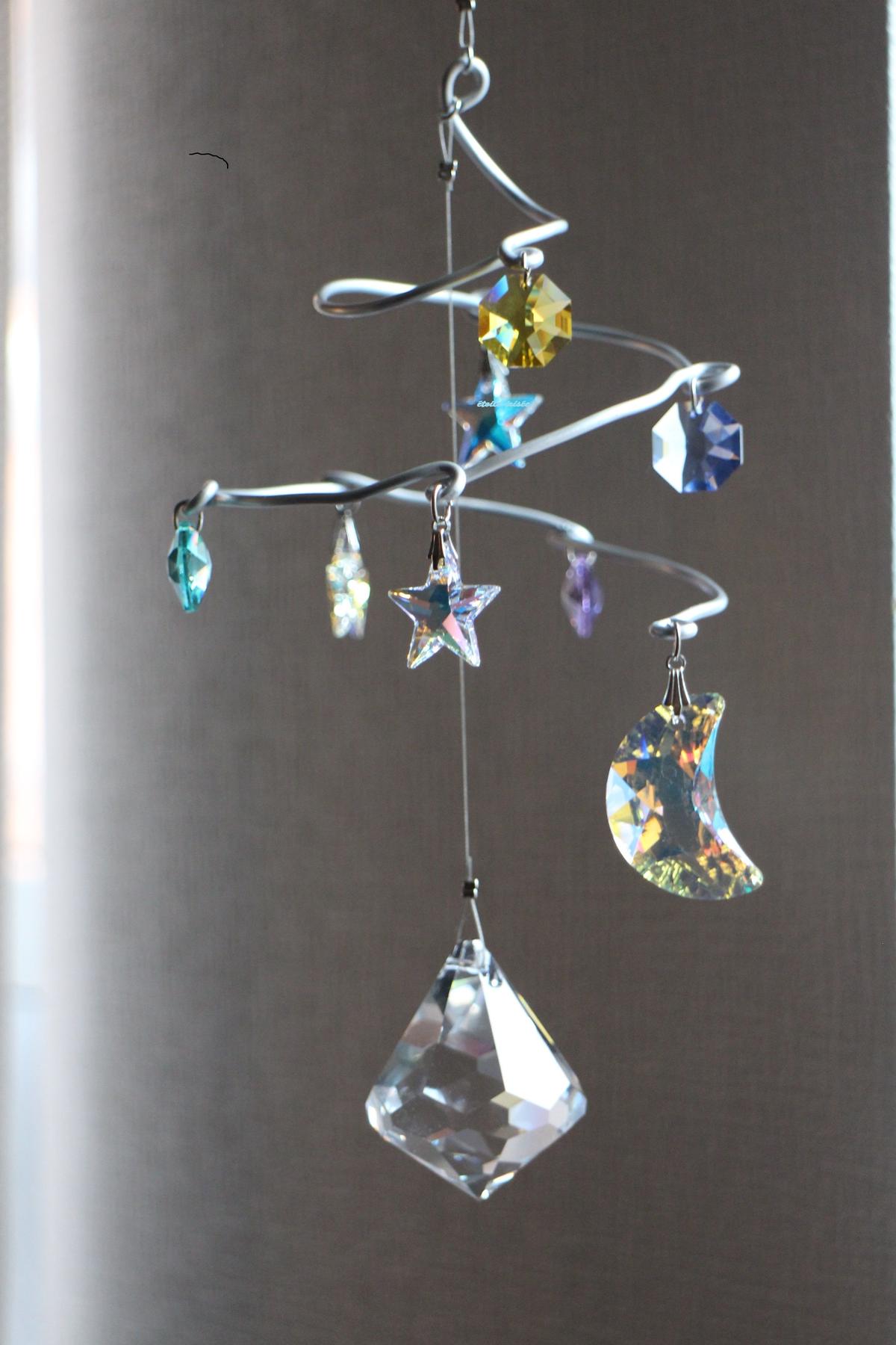 ☆ SWAROVSKI 月と星のサンキャッチャー ☆