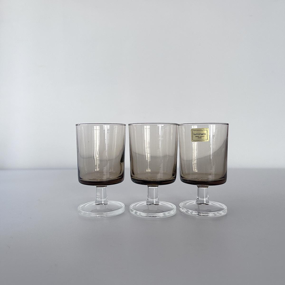 Luminarc 70s small liqueur glass brownclear