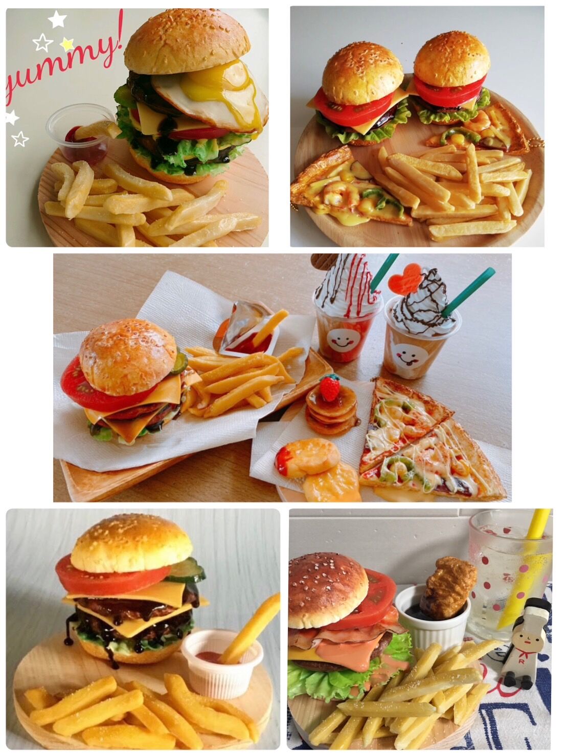 ハンバーガー フライドポテト ジャンクフード 食品サンプル