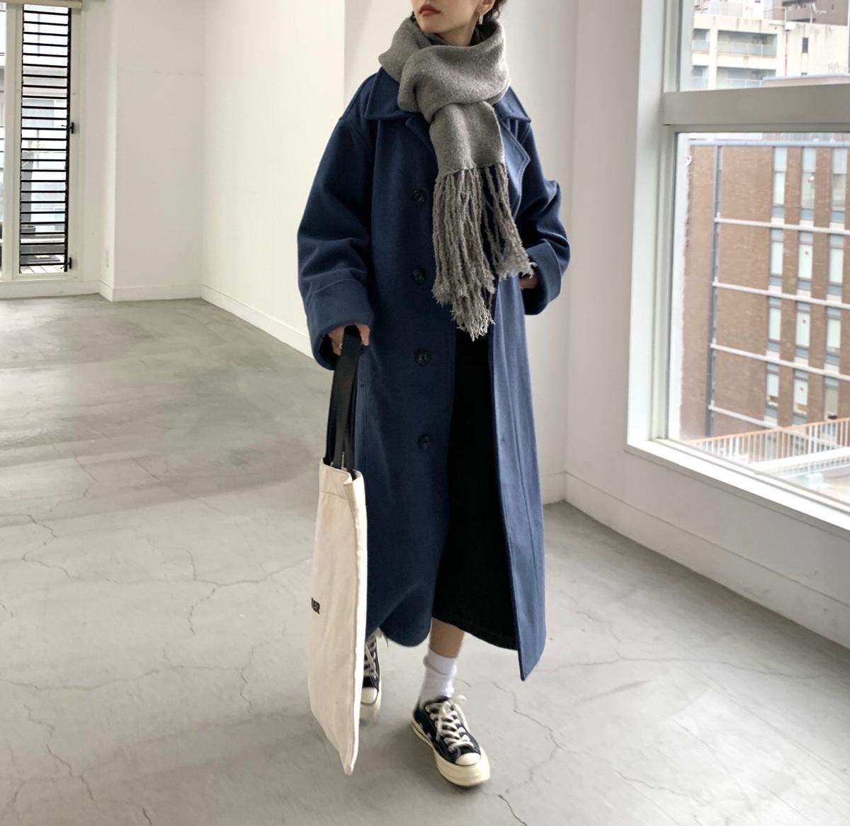 fashiru ウール混合 チェックコート Fashiru チェックウールコート