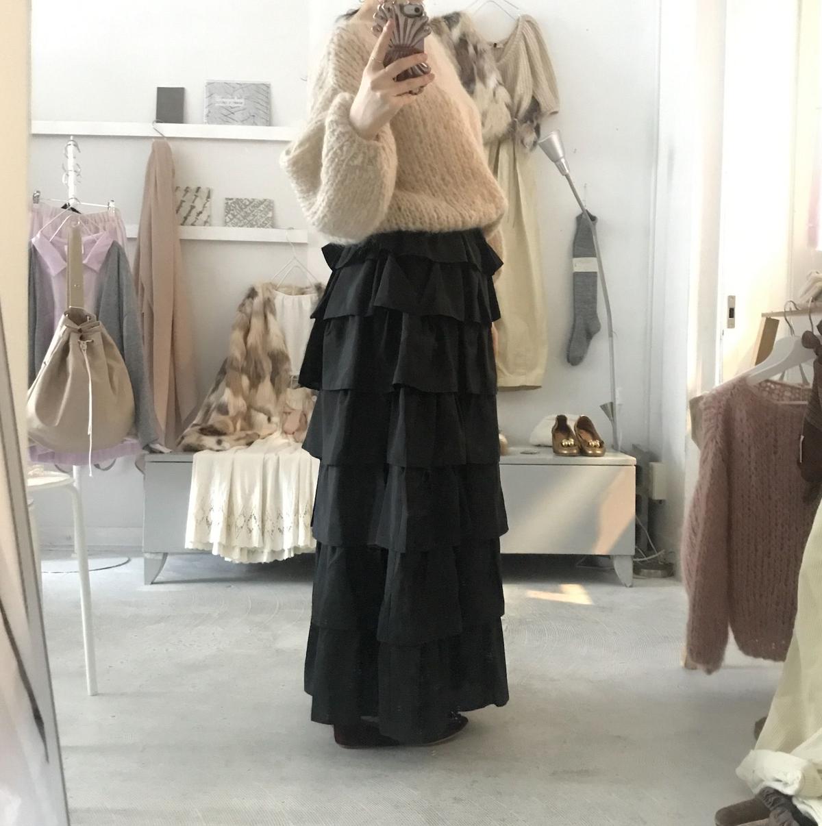 オーマスヘンデ 100%シルク ティアードスカート - www.polkadotkenya.com