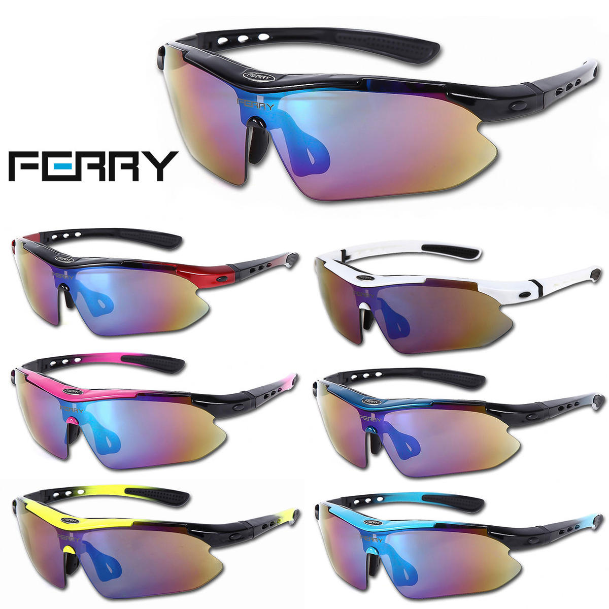 フェリー Ferry 偏光レンズ スポーツサングラス フルセット専用交換レンズ5枚 ユニセ フェリー Ferry 偏光レンズ スポーツサングラス フルセット専用交換レンズ5枚 ユニセ
