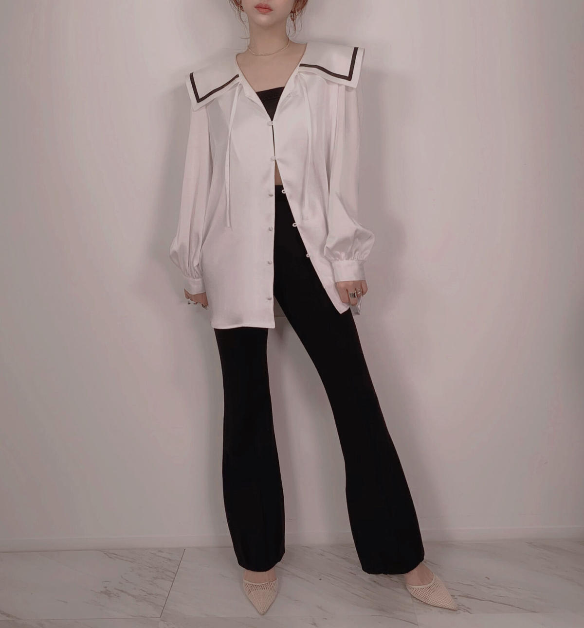 セーラーカラーブラウス / Sailor collar Blouse | FICTION TO...