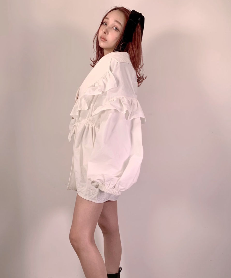 フリルカラージャケット Raffled Collar Jacket | FICTION TOK...