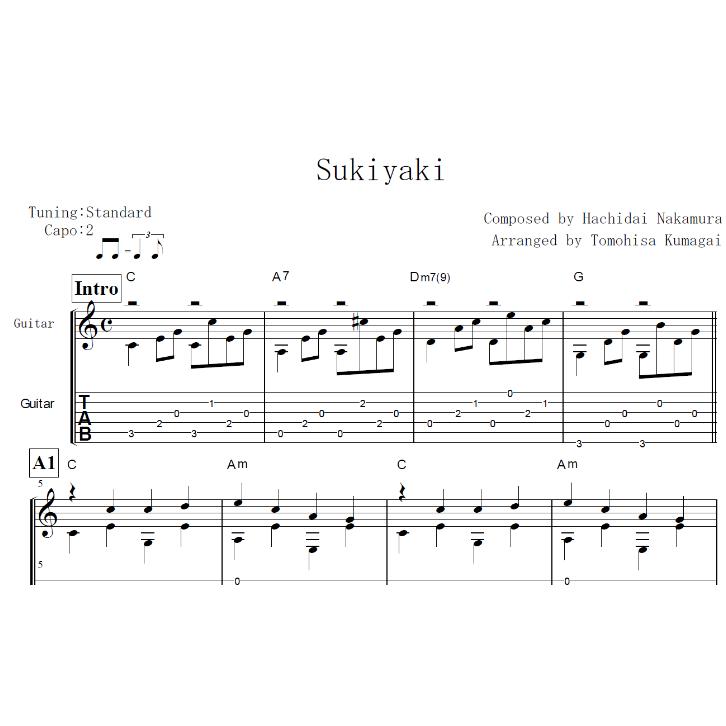 Sukiyaki (Fingerstyle guitar) Fingerstyle Gui...
