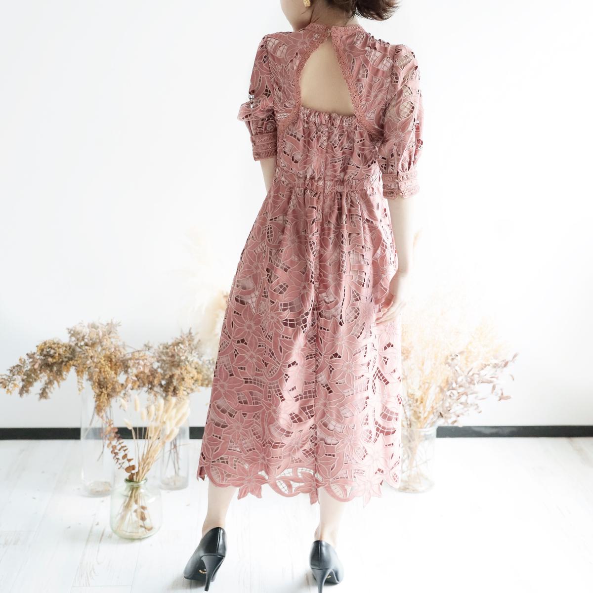 Lily Brown フラワーレースワンピース Fiori