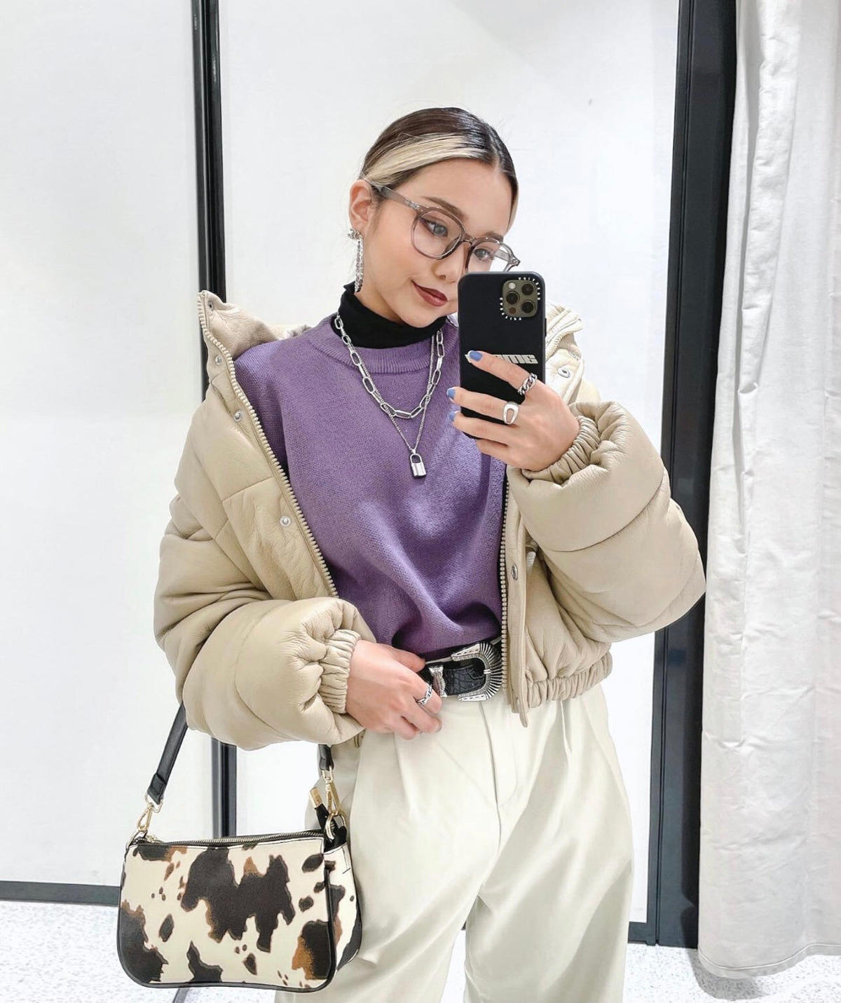 【3colors】square wellington clear sunglasses FLEX