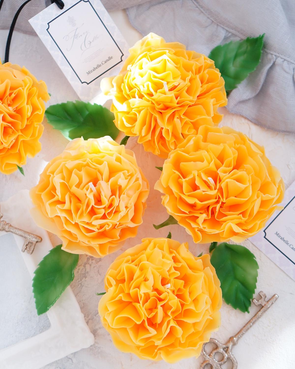 バラ オレンジイエローでポジティブに マンゴーリーバ お色変更可 ミラベルキャンド