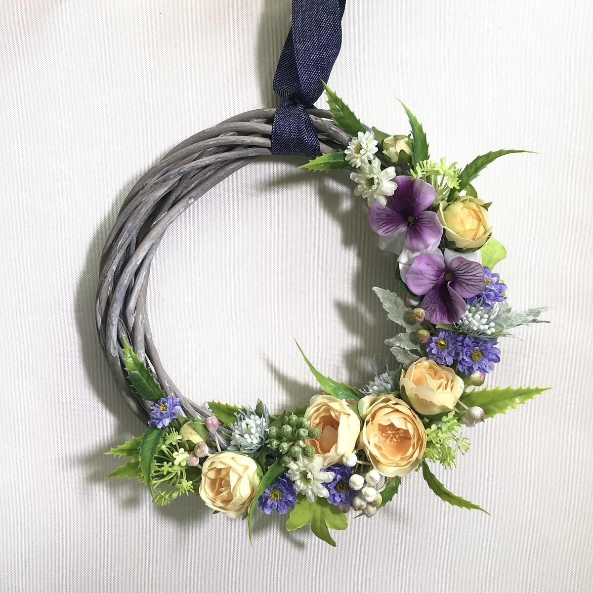 材料セット 春のフラワーリース リース初級 Crea