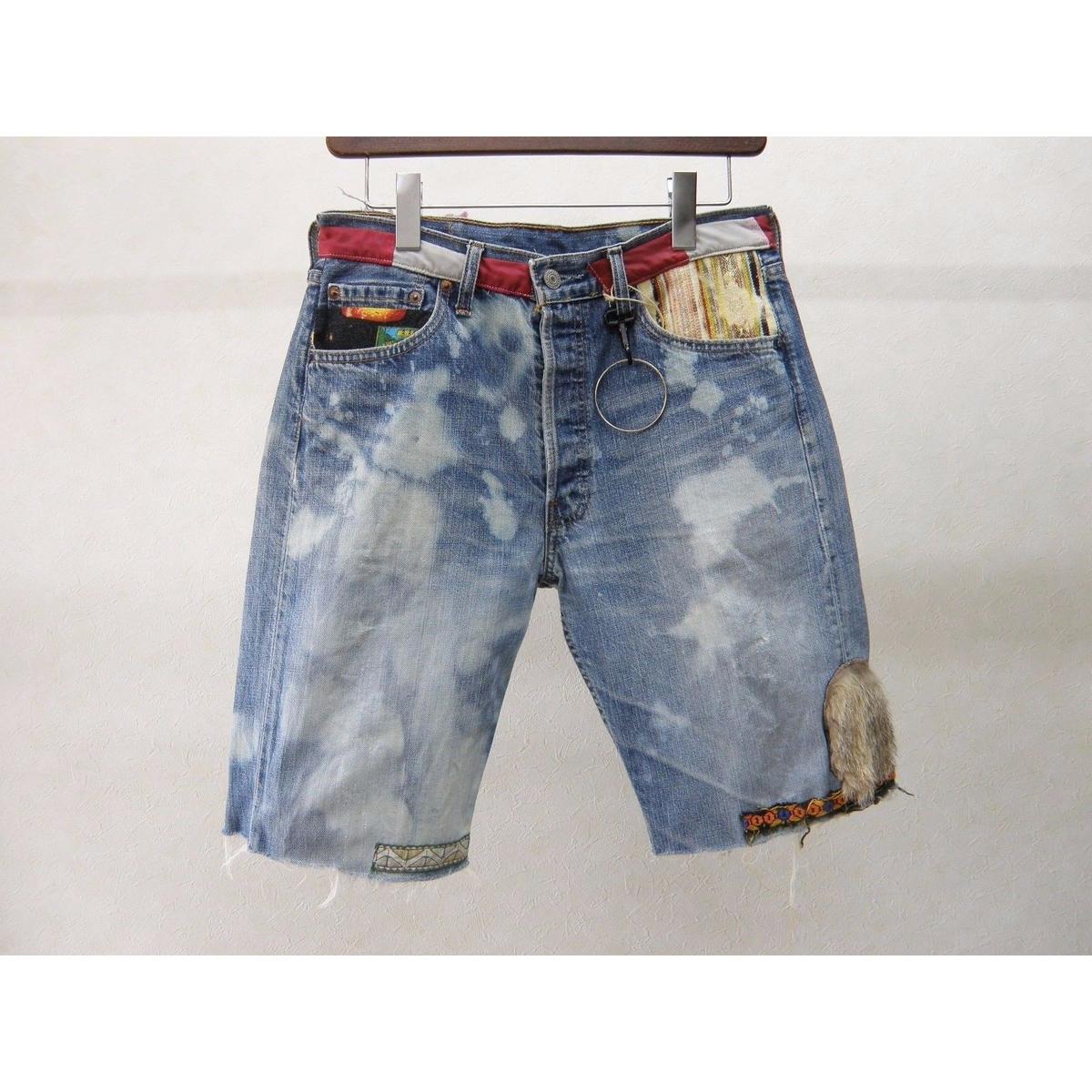 gilet リメイクデニムショートパンツ 1点もの | freestylefree