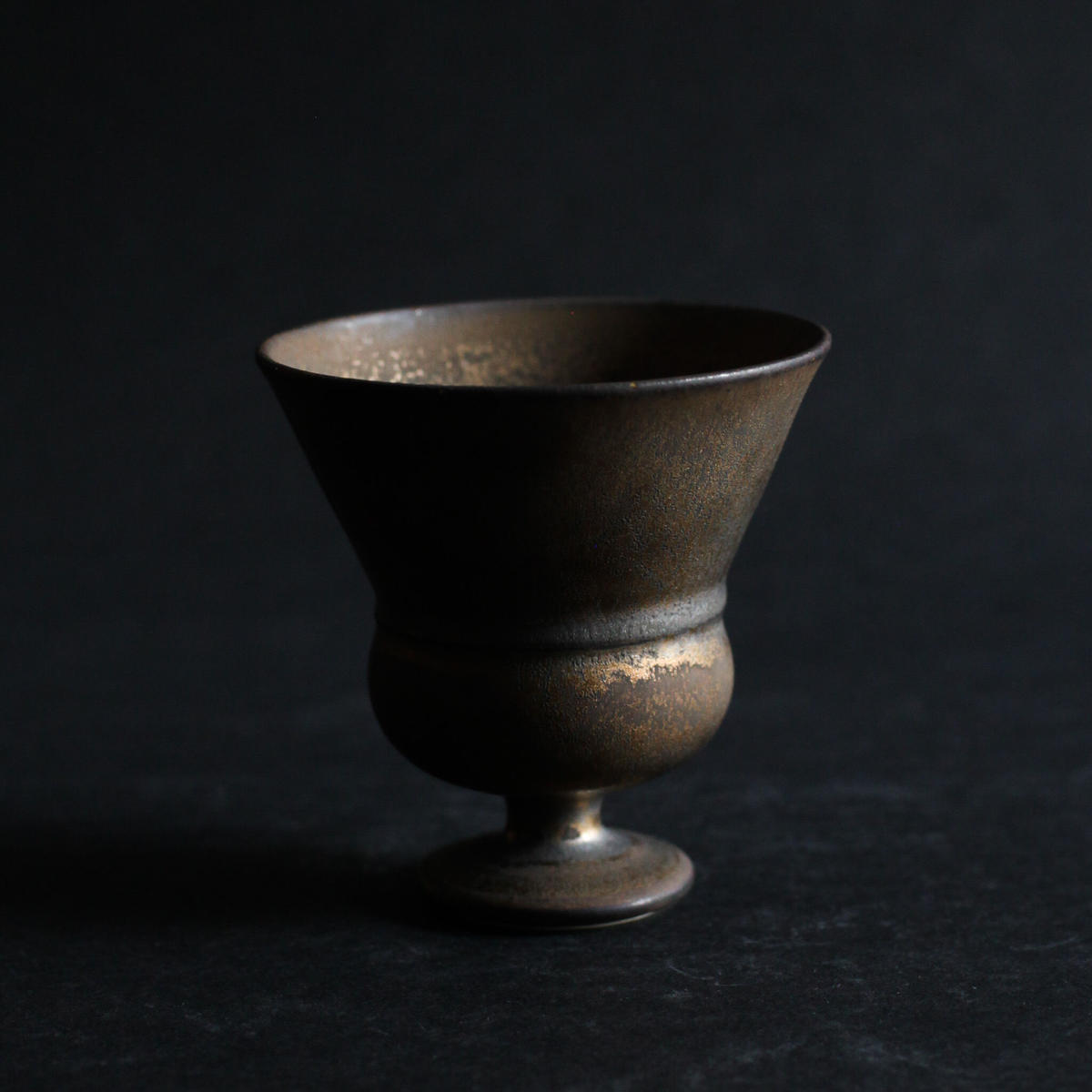 蒲田商店 竹口要 蓋つき ラトンピッチャー 砂金色 花瓶