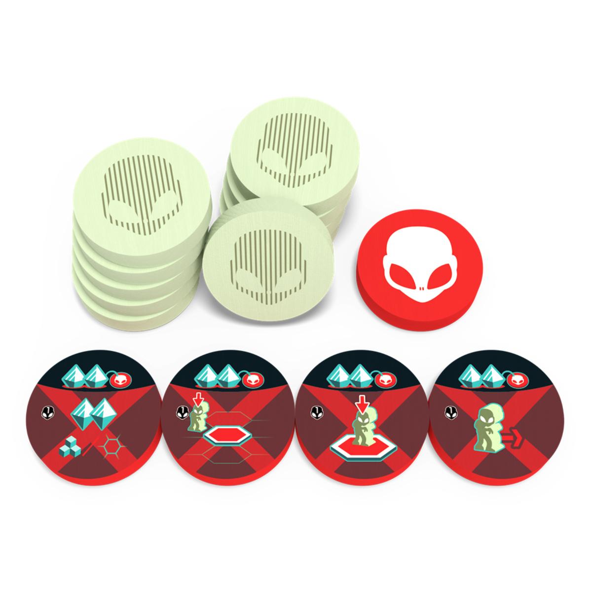 [セット]オン・マーズ：エイリアンインベージョン【日本語版】with 木製エイリアントークン