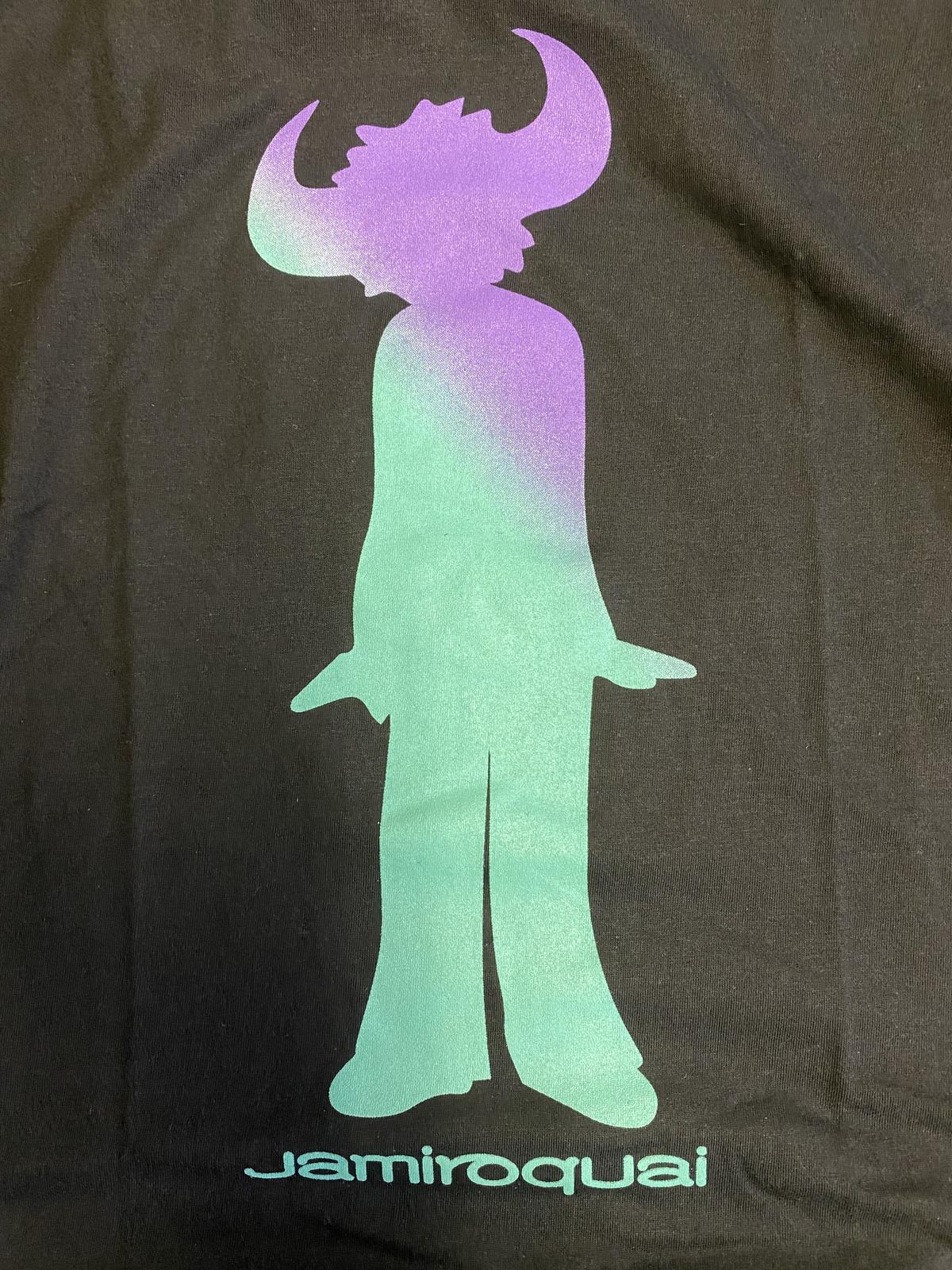 Jamiroquai Buffalo Gradient Logo T-Shirt - Official Men's Black Music Band Tee