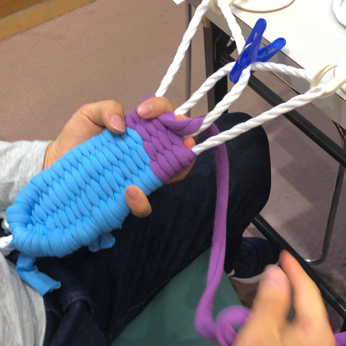 発達障害者就労支援センターゆに Uni の編み手応援 布ぞうりキット寄付 ふっくら布ぞうり