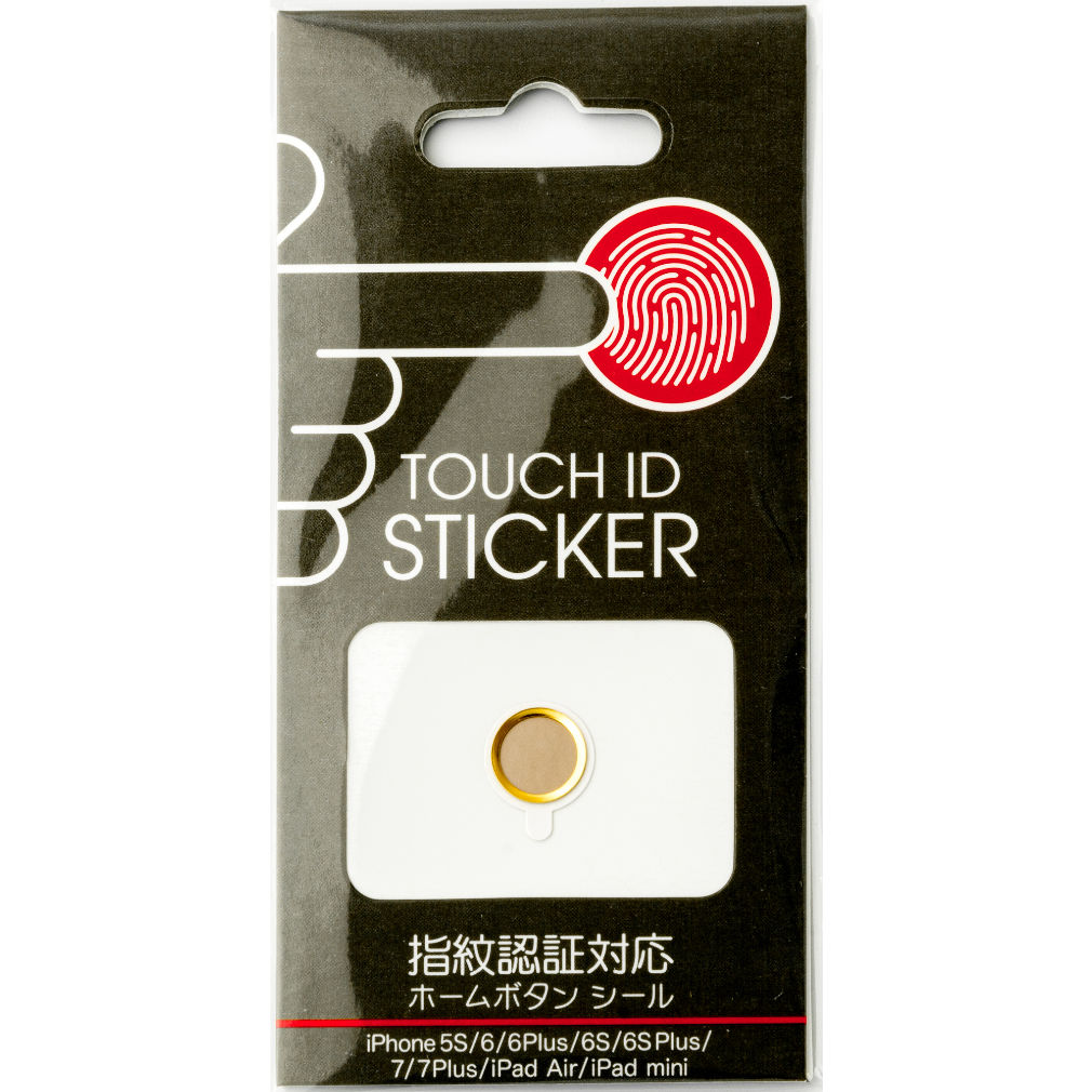 Iphone 指紋認証対応ホームボタンシール ゴールドｘシャンパンゴールド フククル 福