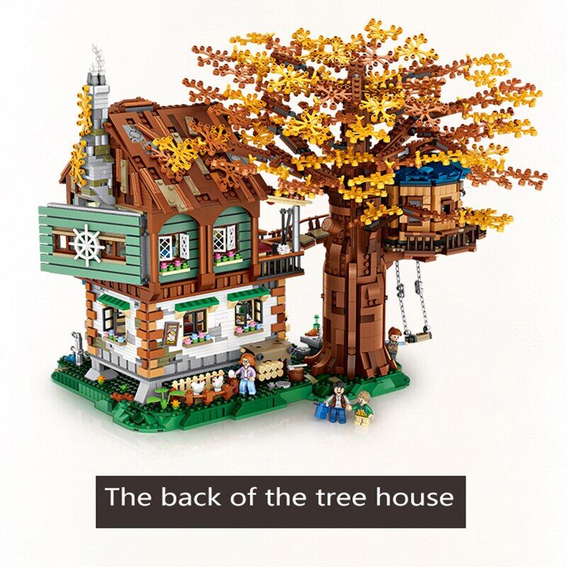 レゴ 互換品 ツリーハウスと森の家 自然 木の家 ブランコ ブロック 互換 建物 街並み おも