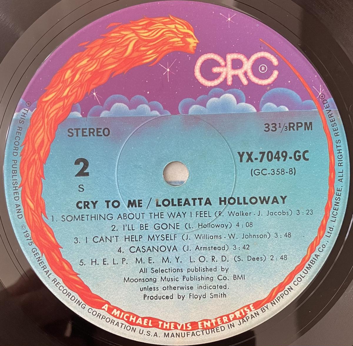 Loleatta Holloway Cry To Me [LP][GRC] (USED)