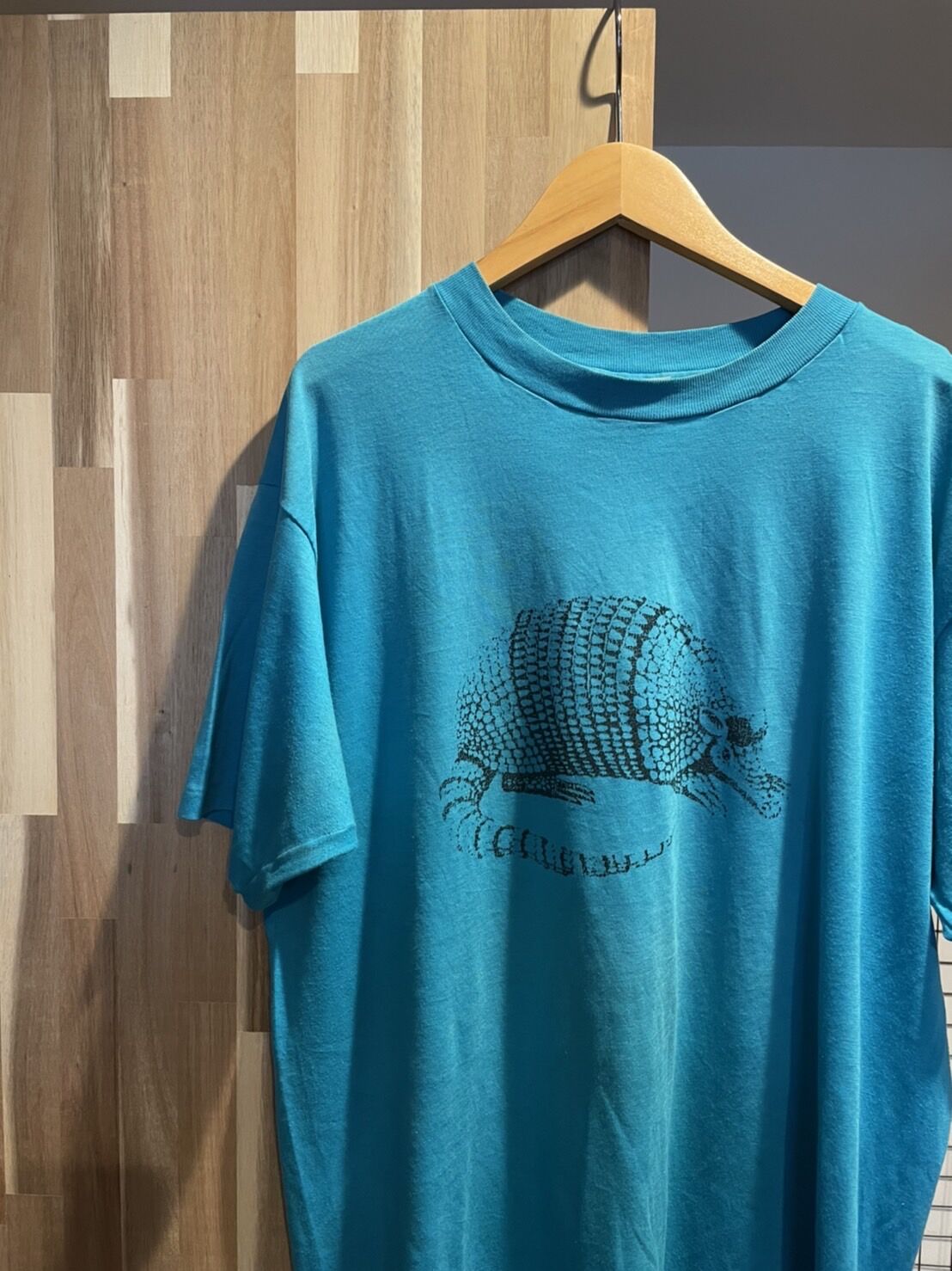 Hanes 80's アニマルプリントtシャツ アメリカ製 XLサイズ ブルー