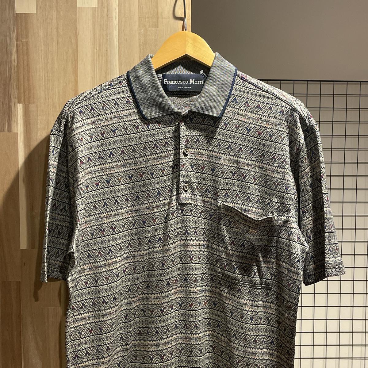 Francesco Morri イタリア製 総柄 ポロシャツ C190 | 古着屋Quest