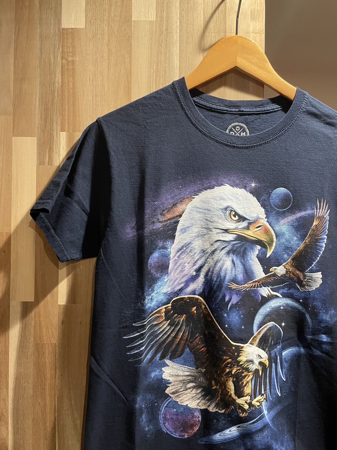 DOM アニマルプリント 鷲 半袖Tシャツ Sサイズ ネイビー A145 | 古着屋