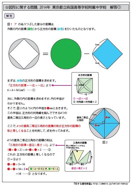 図形に関する問題編 全国公立中高一貫校 適性検査 テーマ別 よ くわかる過去問題解説集 公