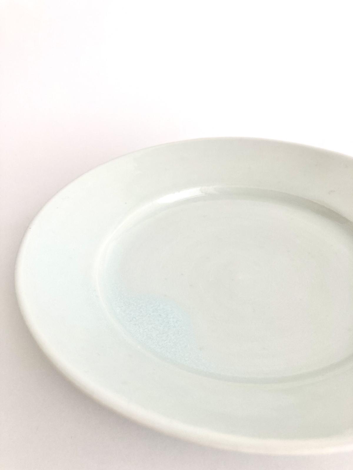 柏木千繪 リム皿 磁器 白磁 6寸