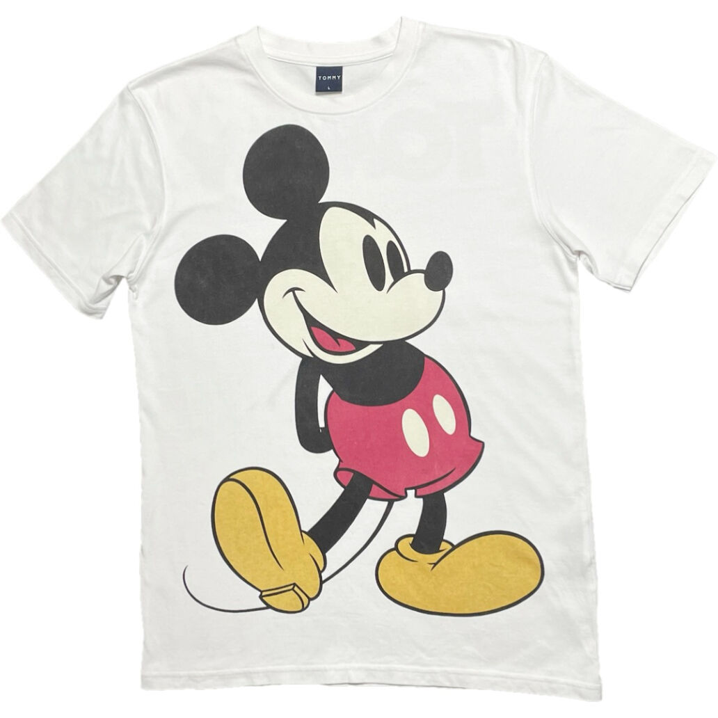 TOMMY HILFIGER × Disney Mickey コラボレーションTシャツ ホワイ...