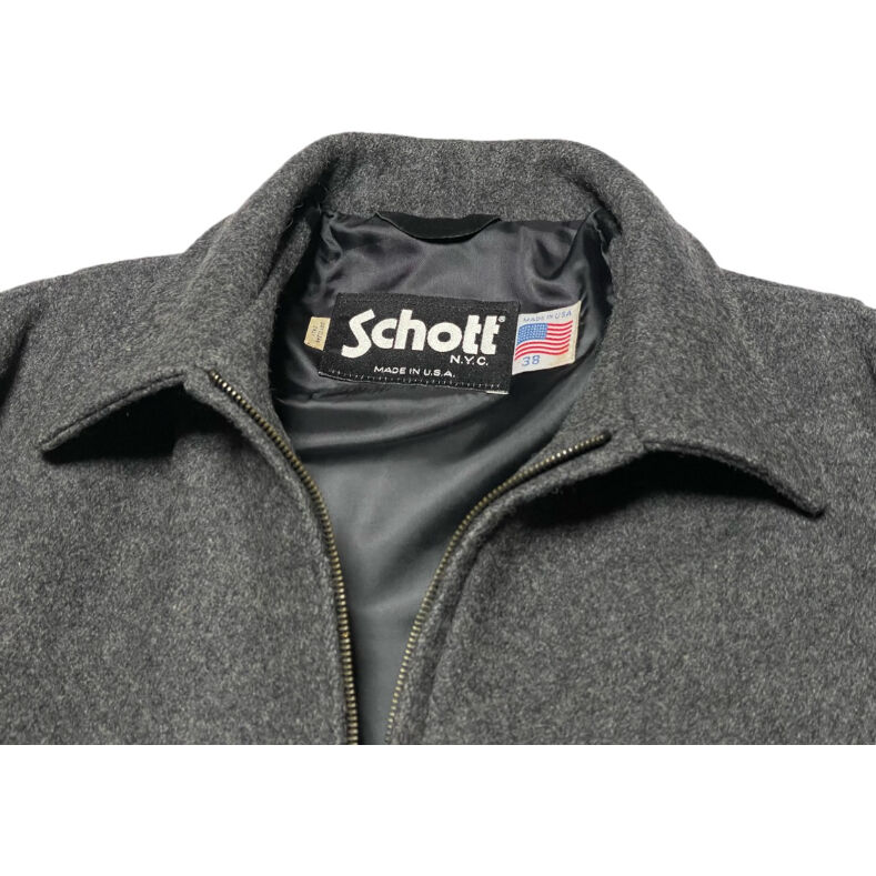 柳*家様 美品 SCHOTT 681 襟付き シングルライダース 裏地チェック Schott 681 SINGLE RIDERS STEER HIDE / ショット 裏地チェック