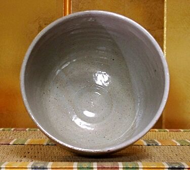 益子焼吉川心水 作井戸形茶碗無傷共箱保証。