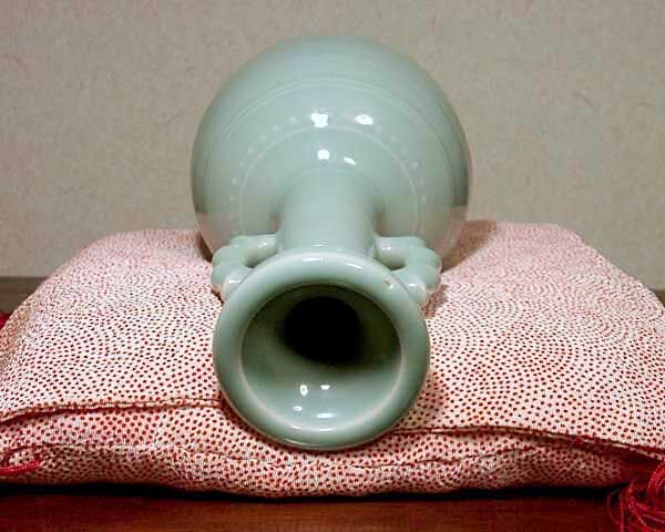 加藤丈佳 日吉窯 青磁水指（共箱）茶道具