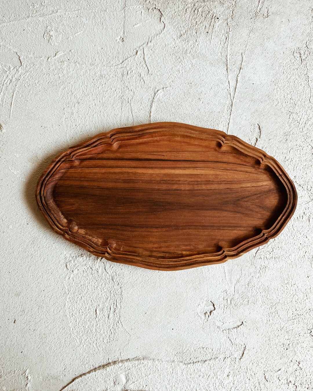 Wood Oval Tray M size gis.STORE