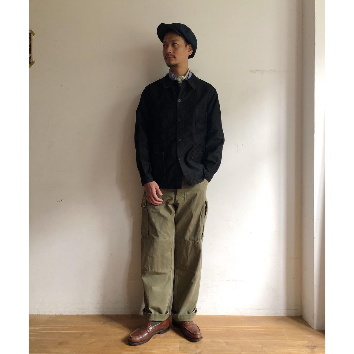 40's Black Moleskin Coverall Exellent