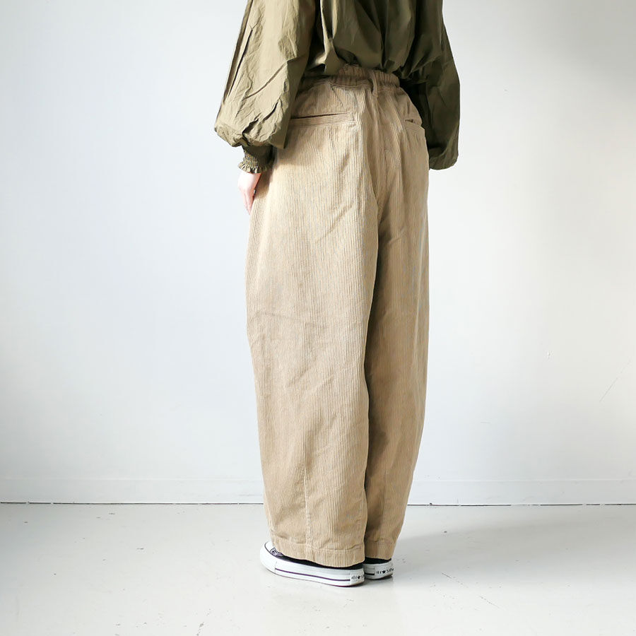 HARVESTY|ハーベスティ|コーデュロイサーカスパンツ|A11716|BEIGE