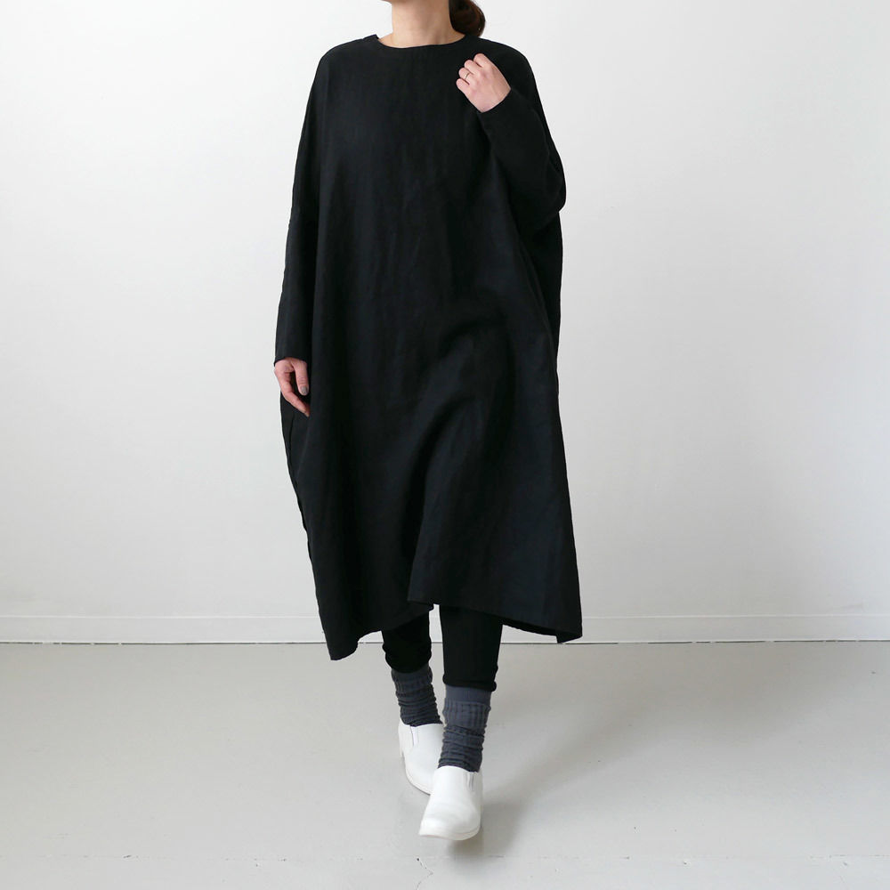 Universal Tissu ユニヴァーサルティシュ Japanリネンギャバbigワンピース