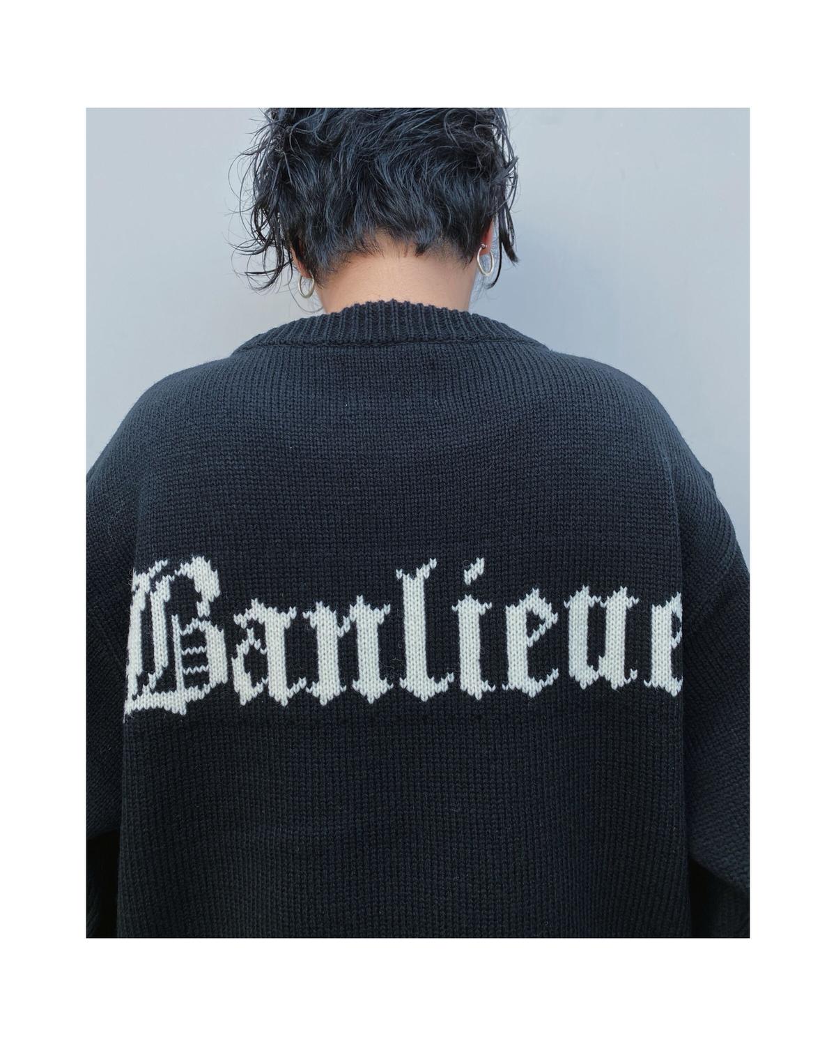 BLACK WEIRDOS「Jacquard Letter Sweater」black. | ... BLACK WEIRDOS「Jacquard Letter Sweater」black. | ...