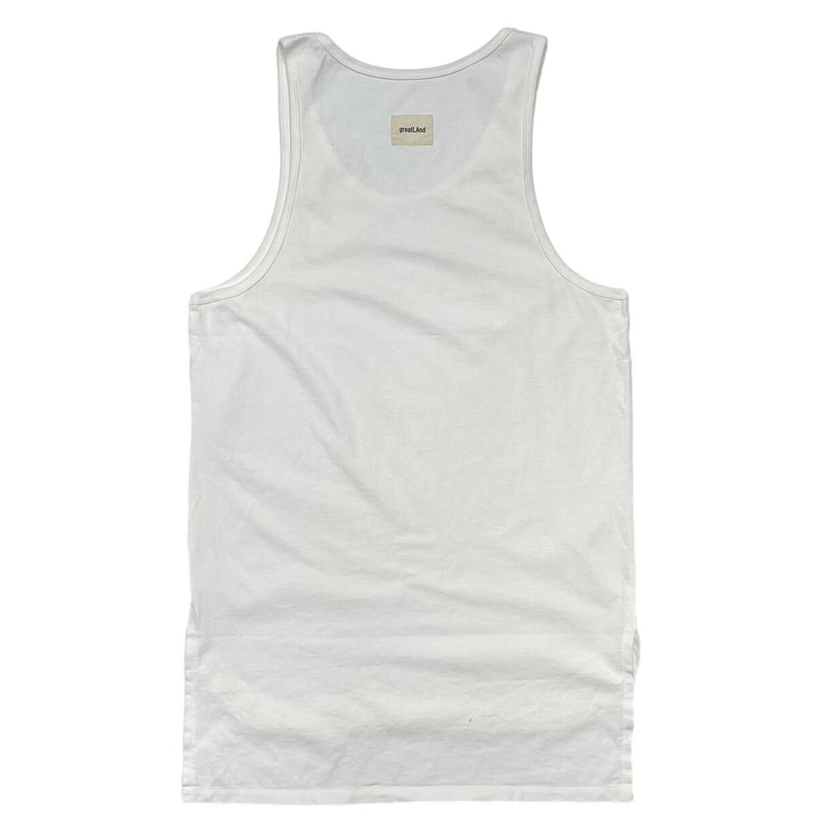 greatLAnd ORIGINAL LAYERED LONG TANK TOP WHITE