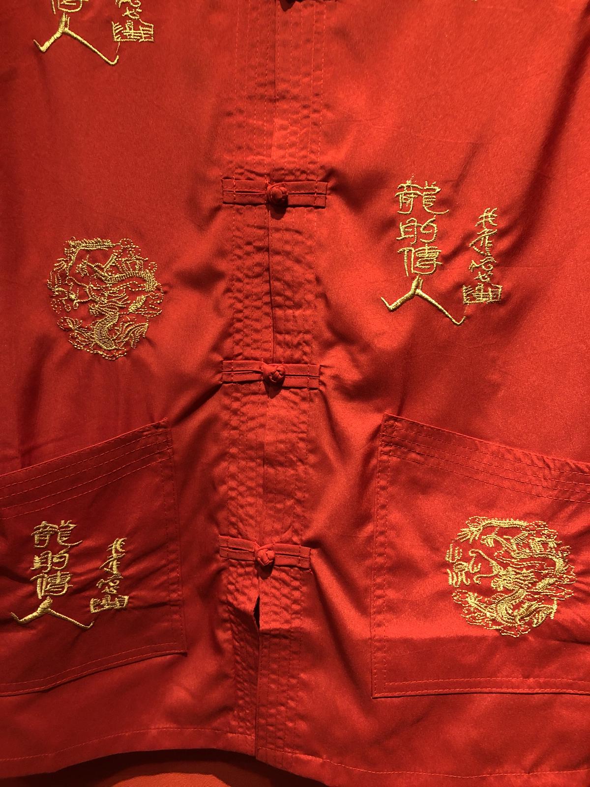 サイズ交換対象外 ロカビリー 桃色天国 刺繍ドラゴンシャツ M386