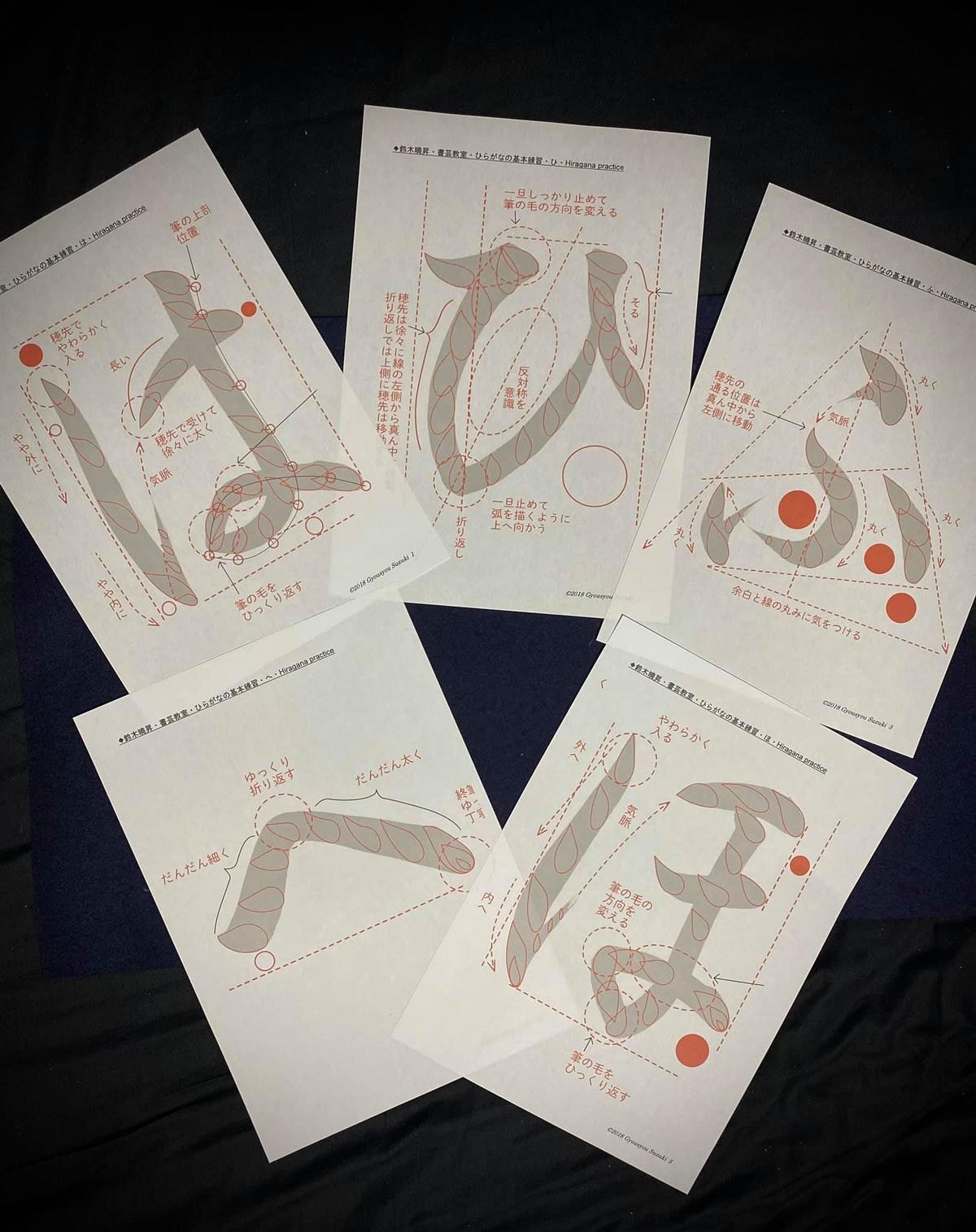 ひらがなの基本練習 Hiragana Practice はひふへほ 鈴木曉昇 美文字store