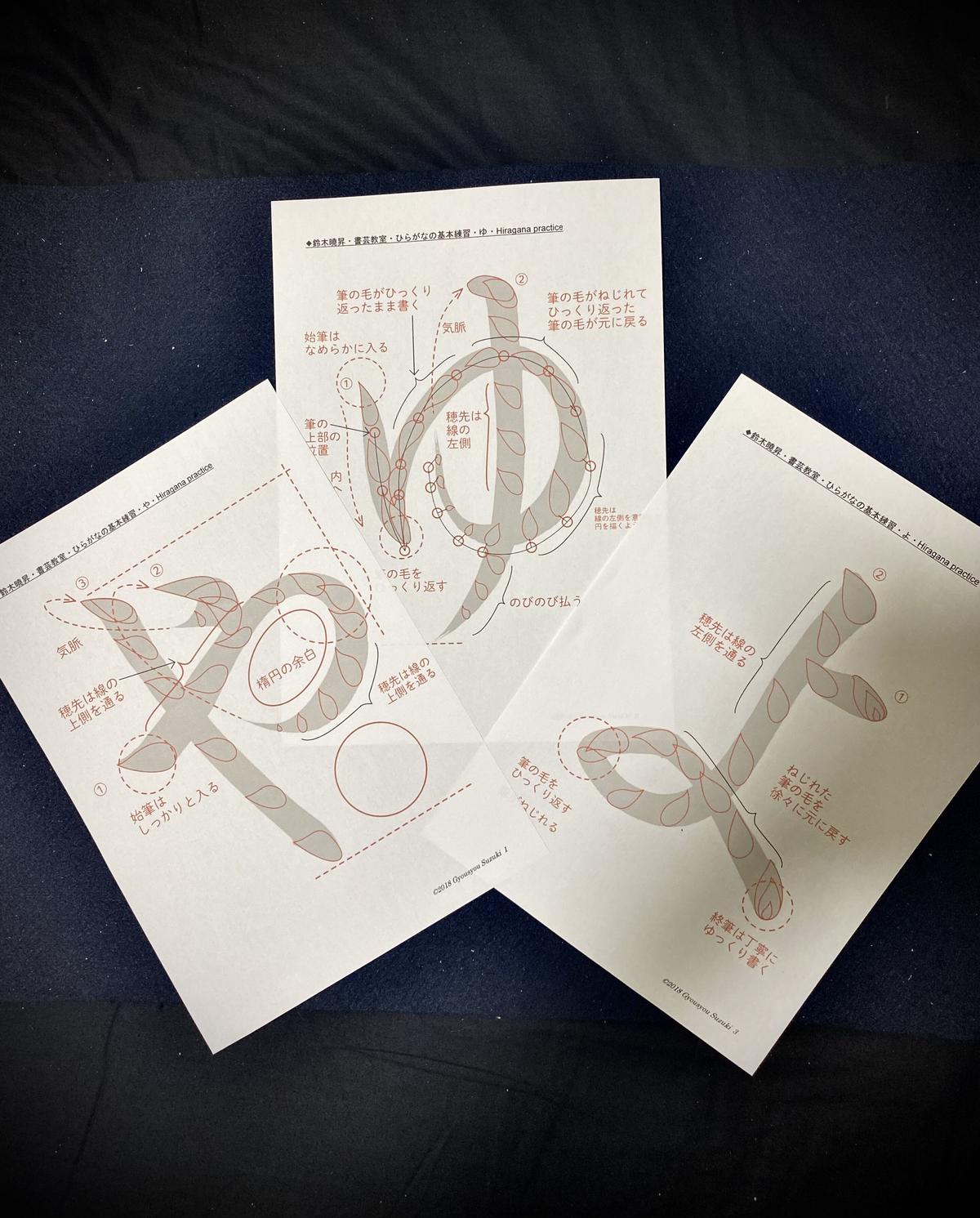 ひらがなの基本練習 Hiragana Practice やゆよ 鈴木曉昇 美文字store