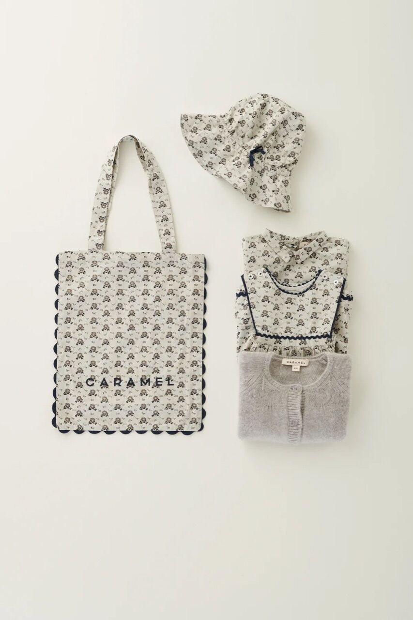 ポンパドー ビター 今季完売caramel carola skirt polka floral 3y