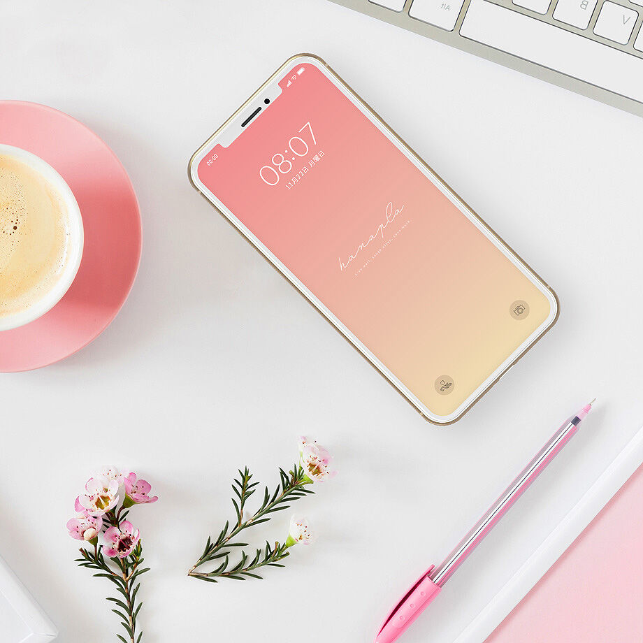 グラデーションピンク Peach スマホ壁紙 Hanapla スマホ壁紙ハナプラスト