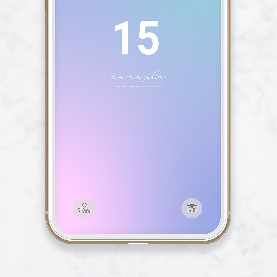 オーロラで開運 数字15 パステルのブルー系グラデーション シンプルな高画質待ち受け画像で恋