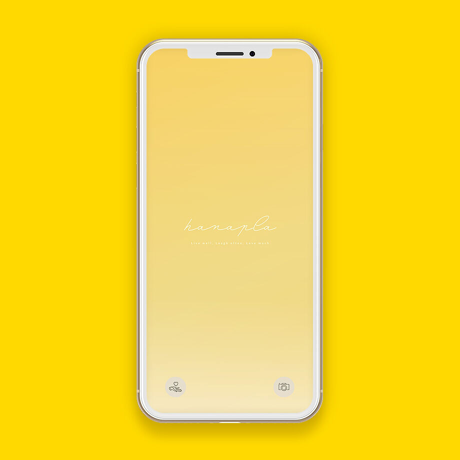 グラデーションイエロー Lemon スマホ壁紙 Hanapla おしゃれ待ち受け画面