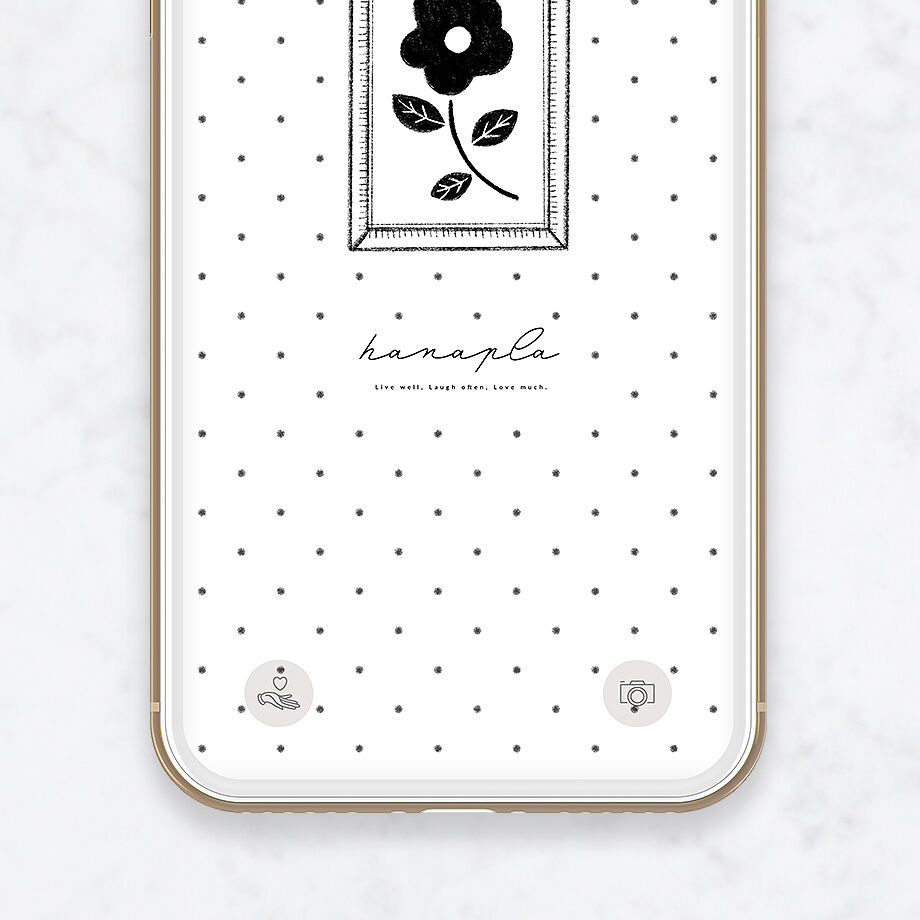 ドット柄 白黒モノトーンのシンプルかわいいスマホ壁紙 Hanapla おしゃれ待ち受け