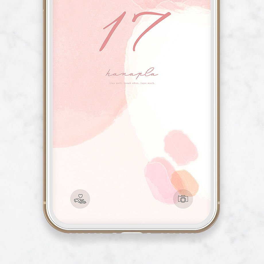 恋愛成就に効果的 数字１７くすみピンクの待ち受け おしゃれ待ち受け画面のハナプラ スマホ