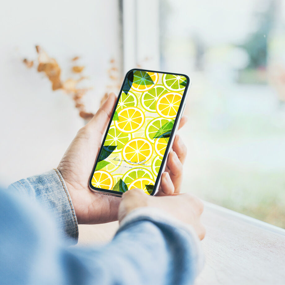 元気いっぱいビタミンカラー フレッシュなレモンのイラスト フルーツモチーフの待ち受け画面がや 元気いっぱいビタミンカラー フレッシュなレモンのイラスト フルーツモチーフの待ち受け画面がや