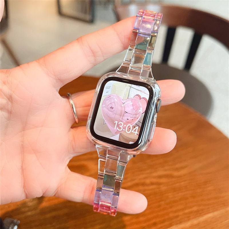 Apple Watch クリアバンド オレンジ 40 41mm ベルト 38 - 通販